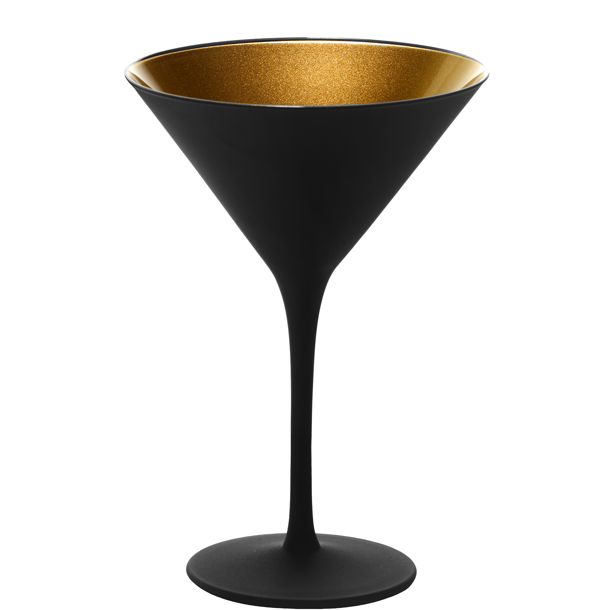 Elements Black & Gold Martini Glass 8 oz