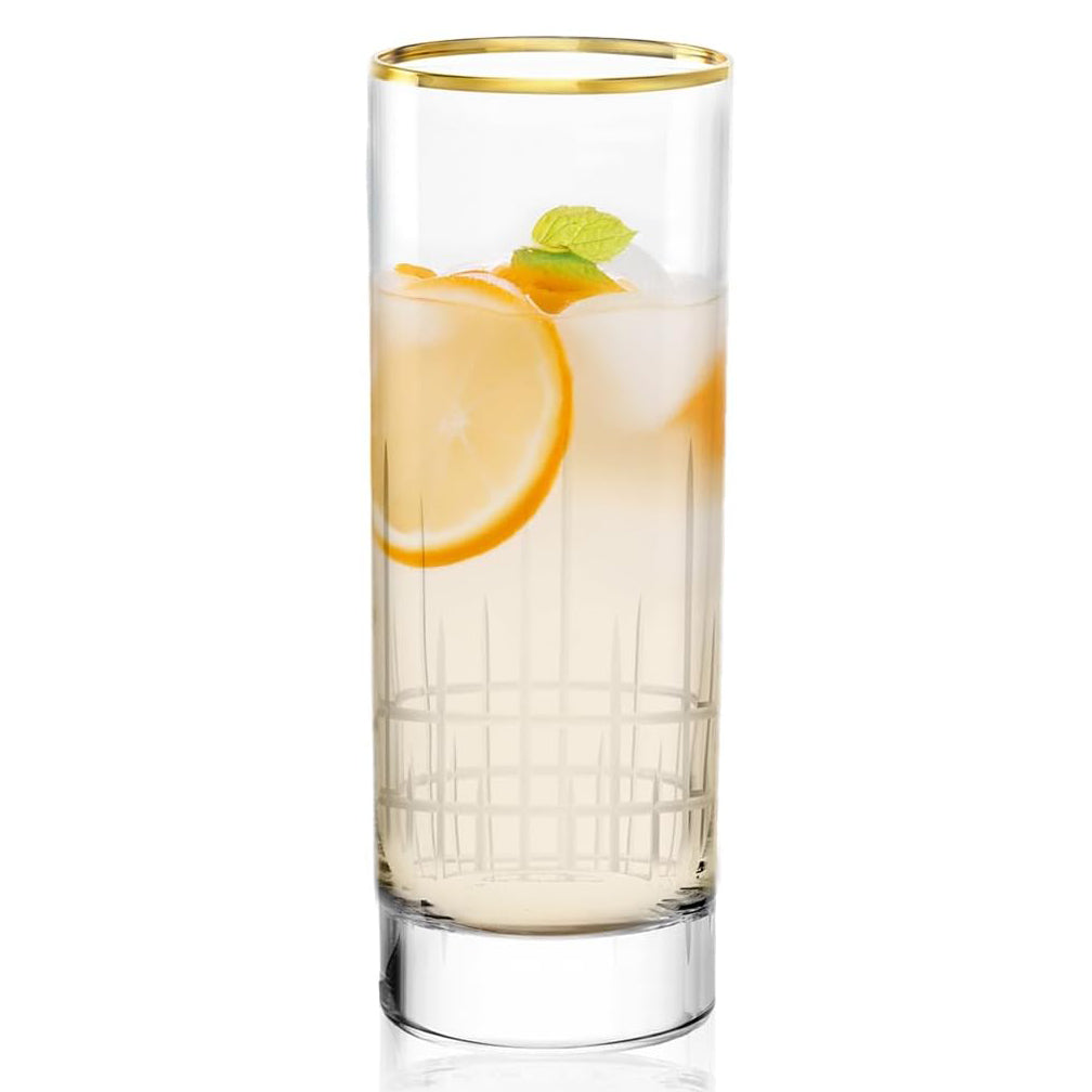 New York Bar Manhattan Gold Highball Glass 13 3⁄4 oz