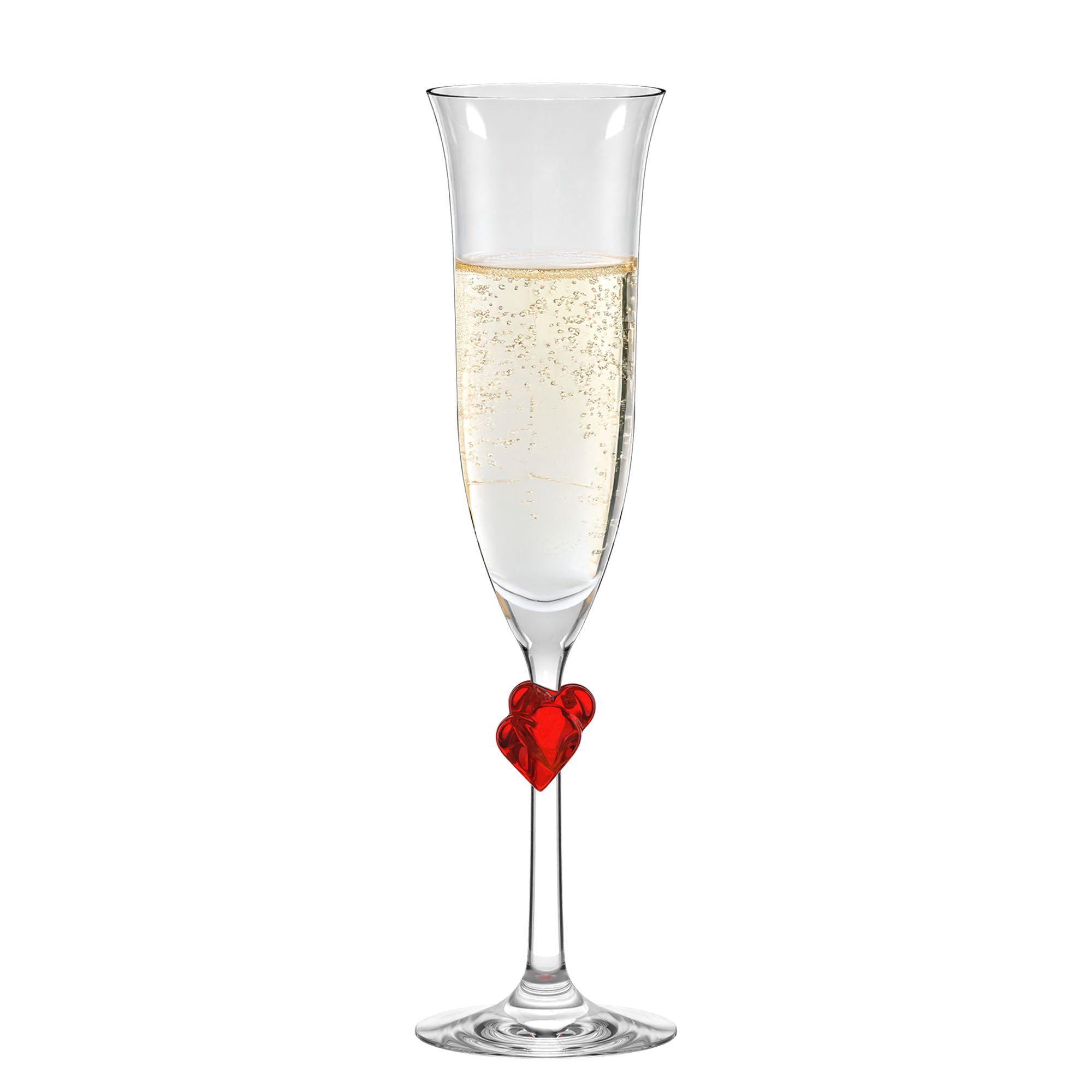 L'Amour Red Champagne Flute 6 oz