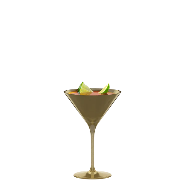 Elements Gold Martini Glass 8 oz