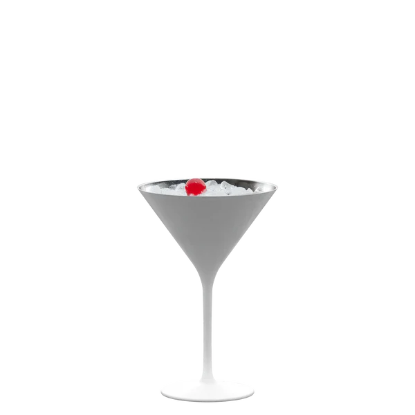 Elements White & Silver Martini 8 oz